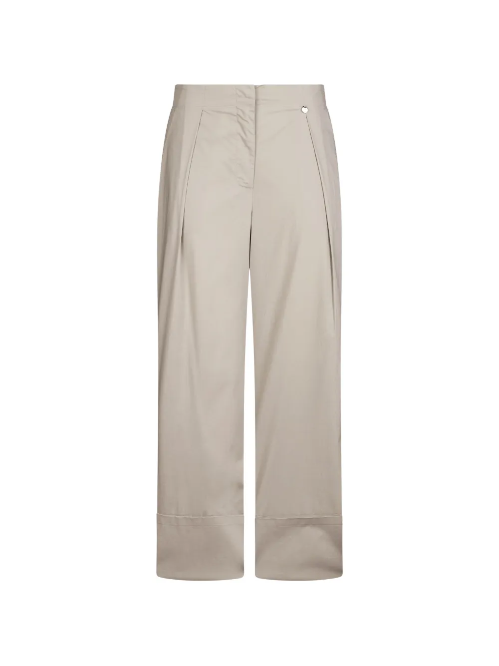 LIU JO logo-plaque flared trousers - Grigio
