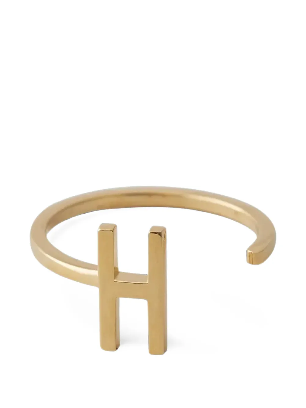Design letters Anello H Initial con lettera - Oro