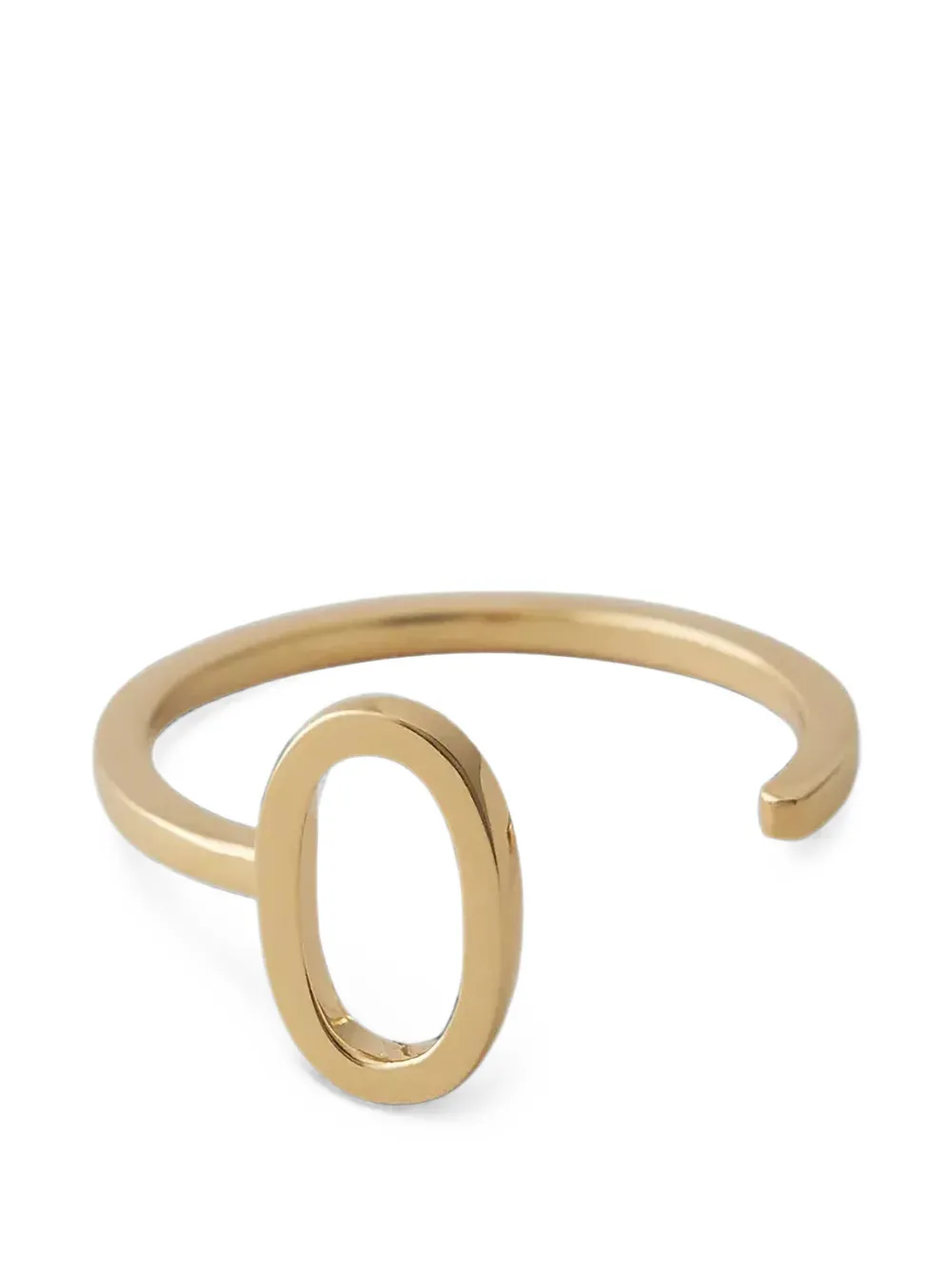 Design letters Anello con lettera O - Oro