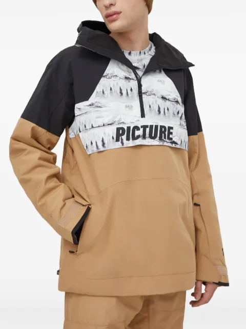 PICTURE Occan landscape-print panelled ski jacket