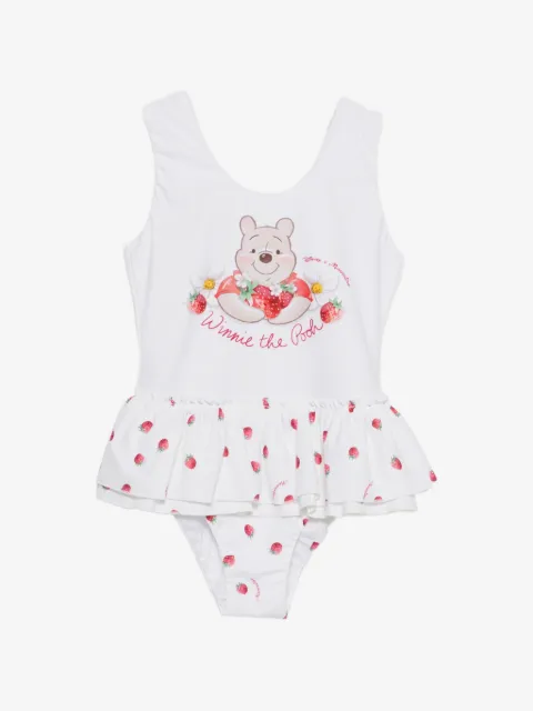 Monnalisa ruffled-detail strawberry-print swimsuit