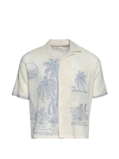 Baziszt Chand patterned pocket shirt