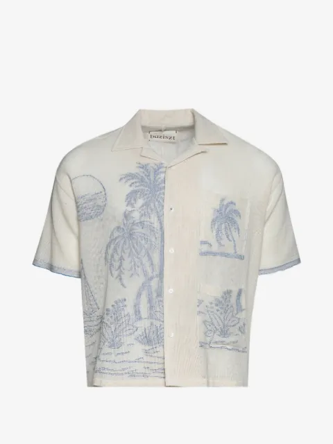 Baziszt Chand patterned pocket shirt