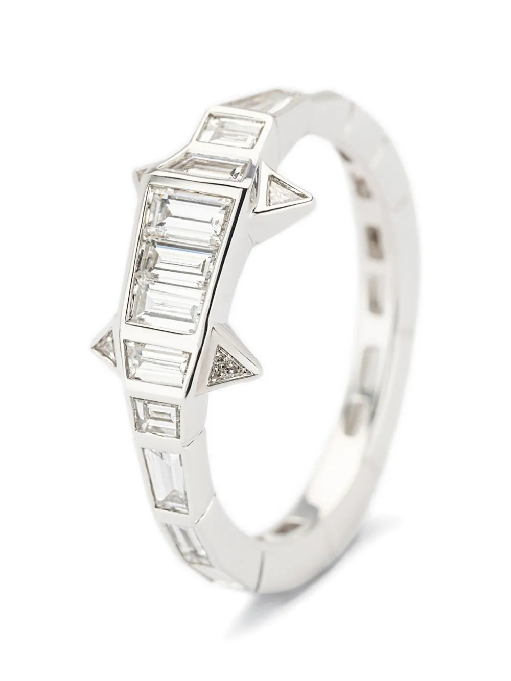 Bibi van der Velden Alligator diamond ring - Silver