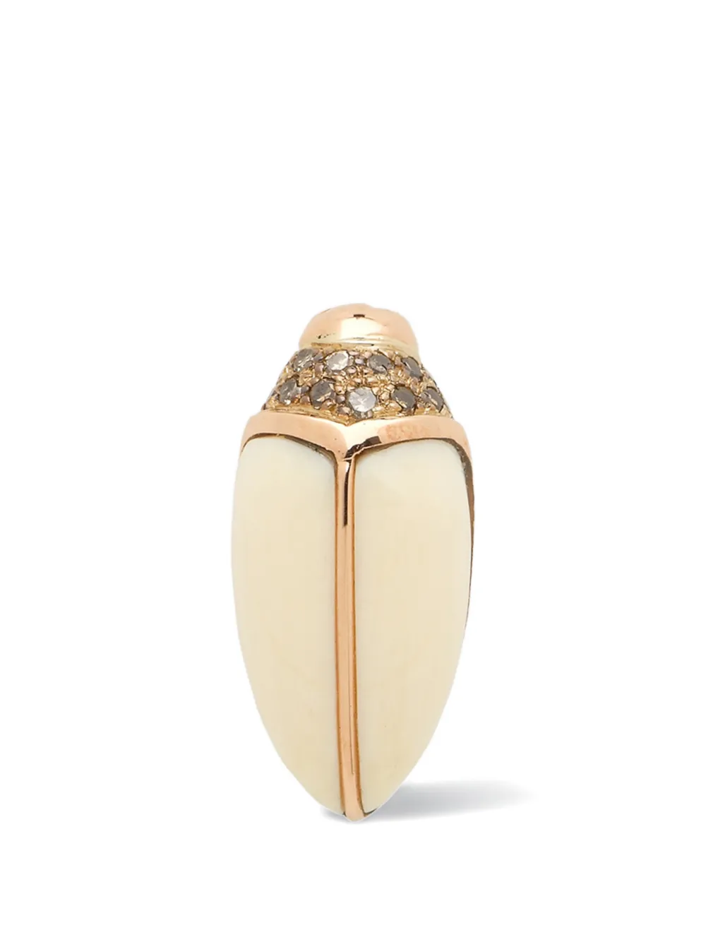 Bibi van der Velden mini Scarab Mammoth diamond stud - Pink