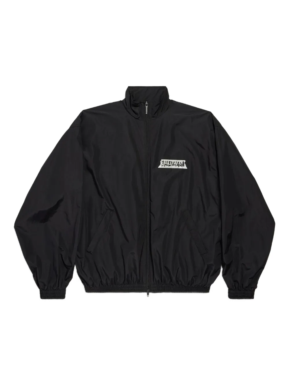 Balenciaga Masking Tape logo zip jacket - Nero