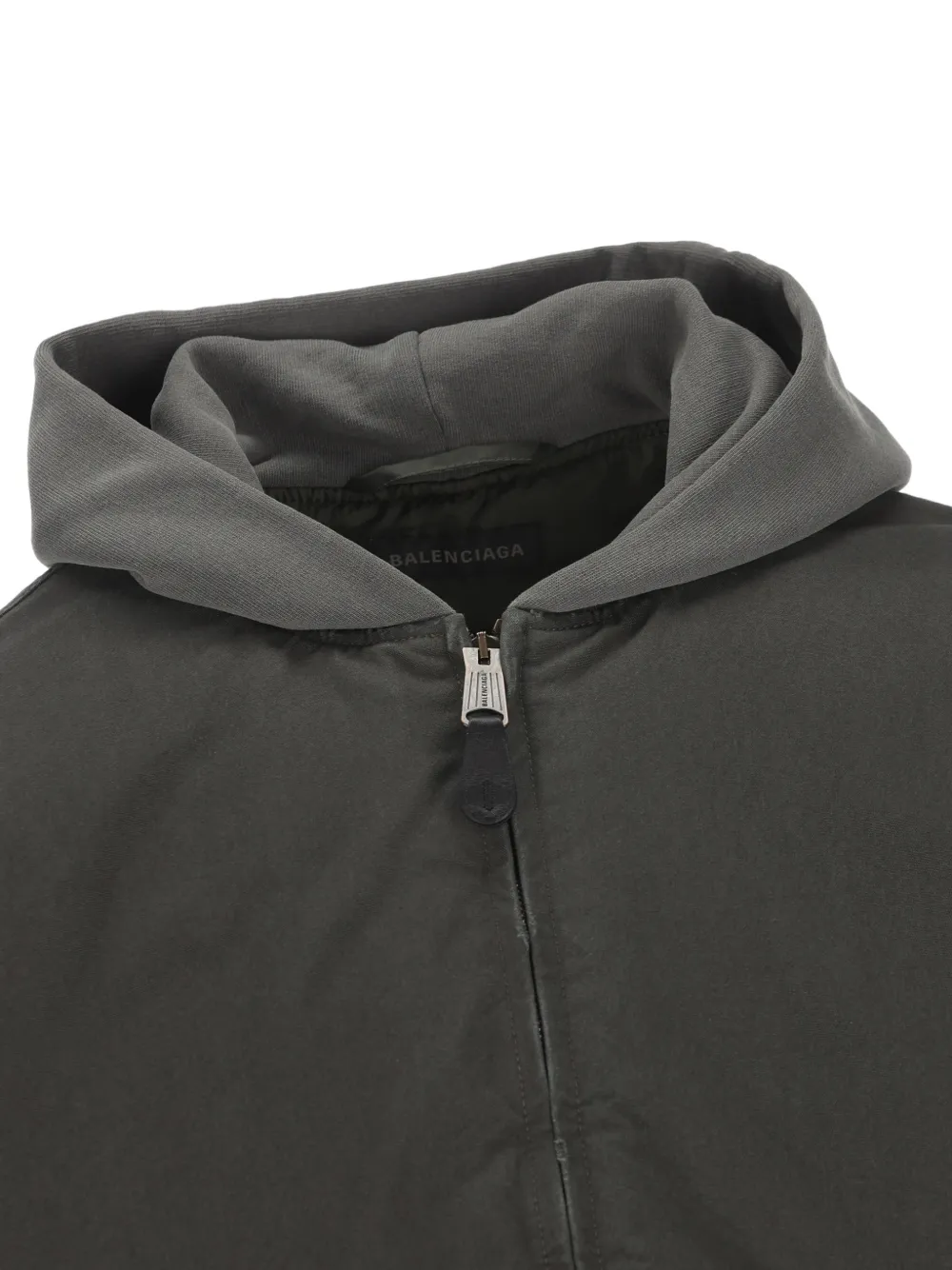  Balenciaga Hooded Bomber Jacket - Grey 