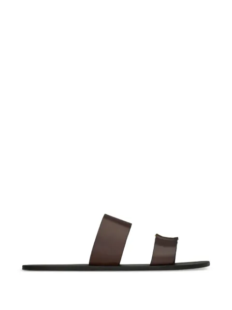Saint Laurent logo leather sandals