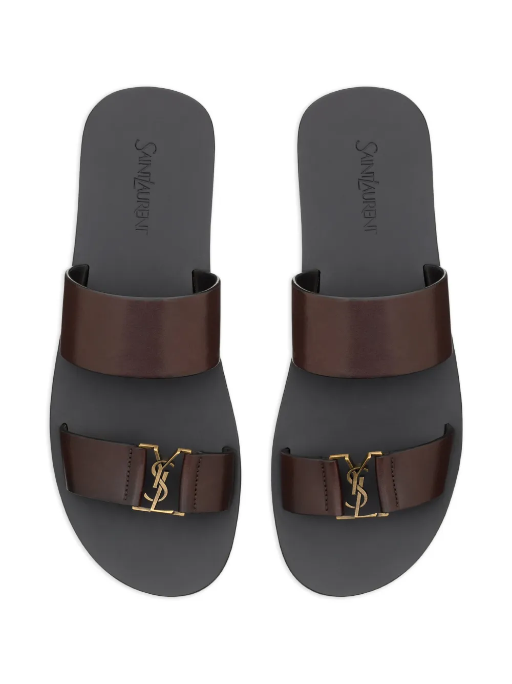  Saint Laurent Logo Leather Sandals - Pcex2023|2023 