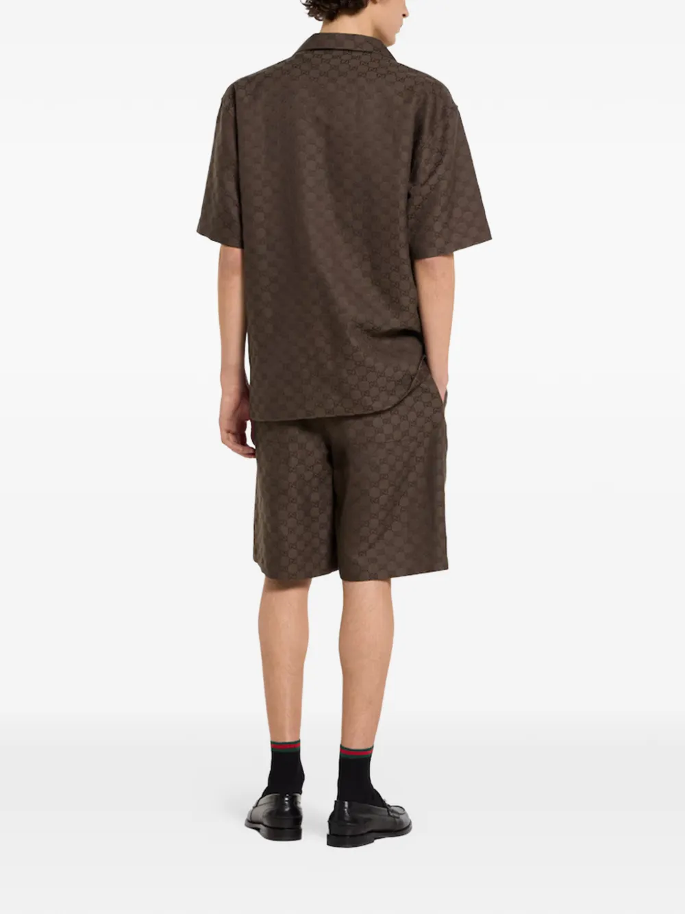  Gucci Gg Canvas Shorts - Brown 