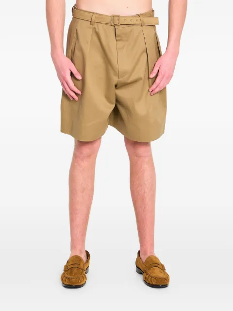 Saint Laurent pleated belt shorts