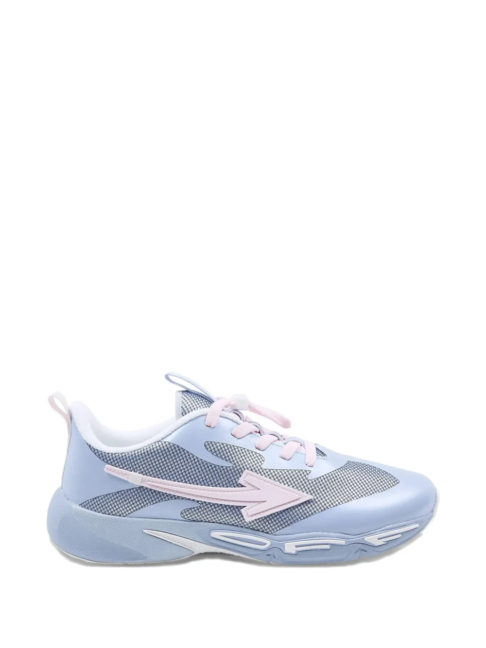 Off-White Kids For Jumping Arrows-patch panelled sneakers Blauw