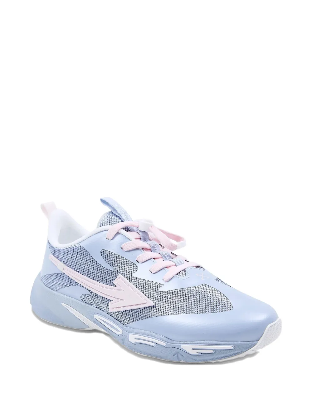 Off-White Kids For Jumping Arrows-patch panelled sneakers - Blu