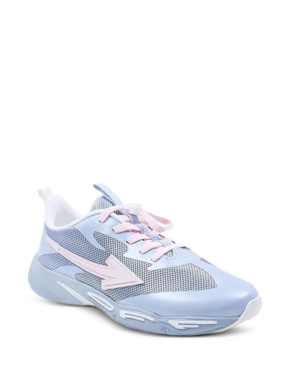 Off-White Kids For Jumping Arrows-patch panelled sneakers - Blu