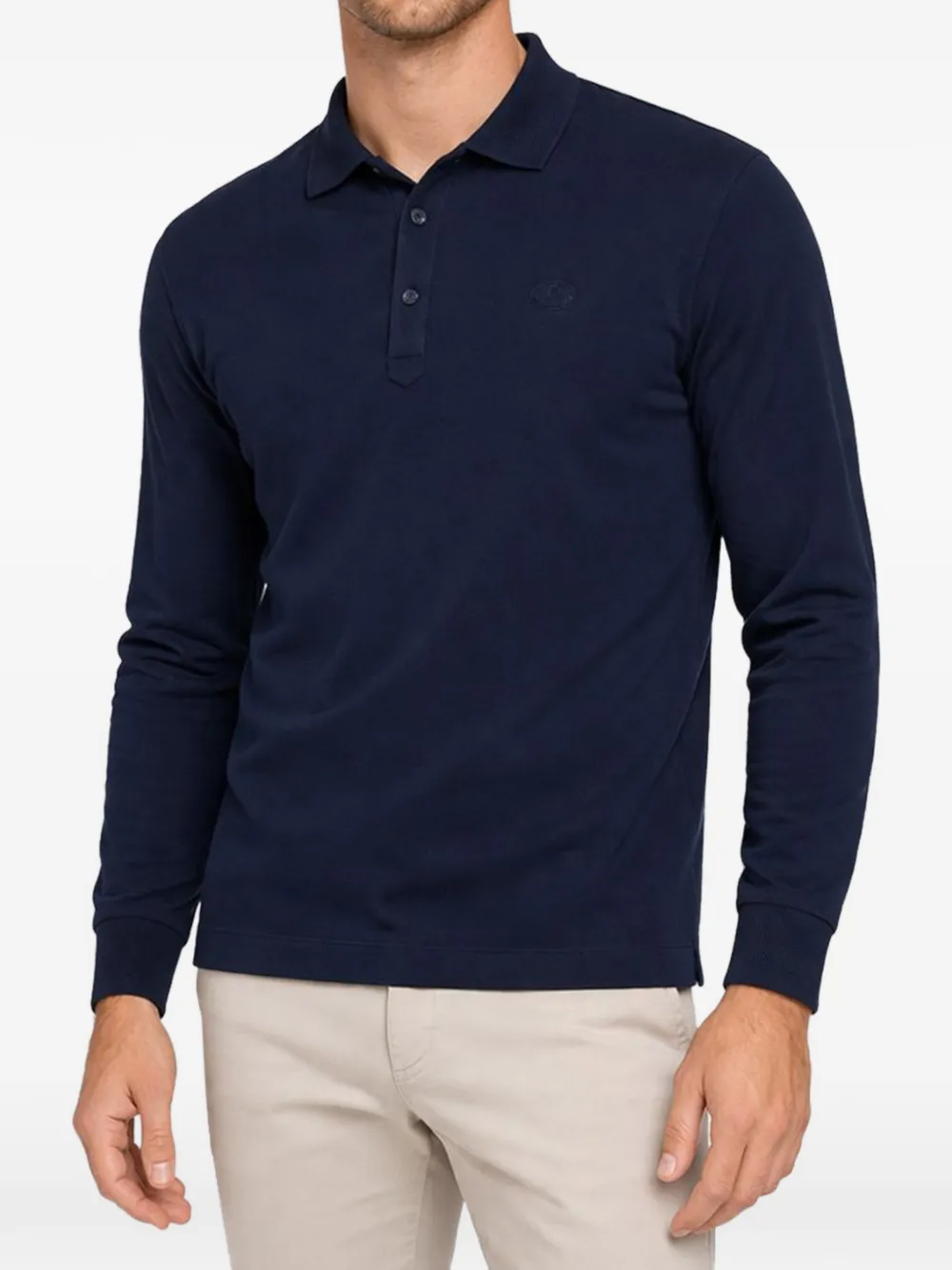 Canadiens long-sleeve logo-embroidered polo shirt - Blu