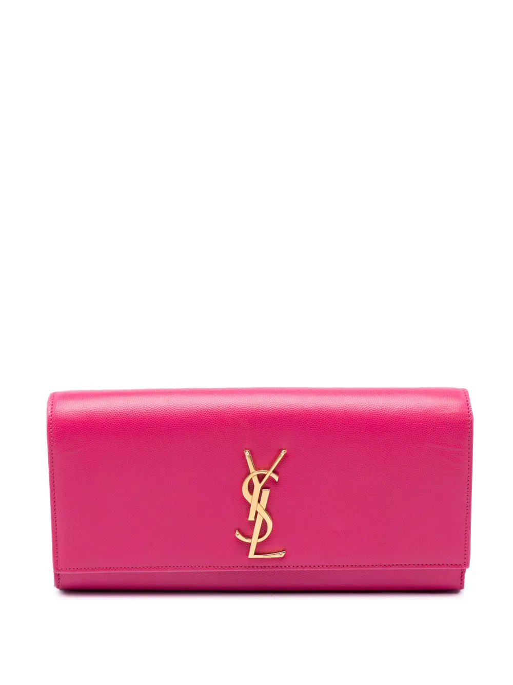 Saint Laurent Pre-Owned 2014 Grain de Poudre Monogram Cassandre clutch bag - Rosa