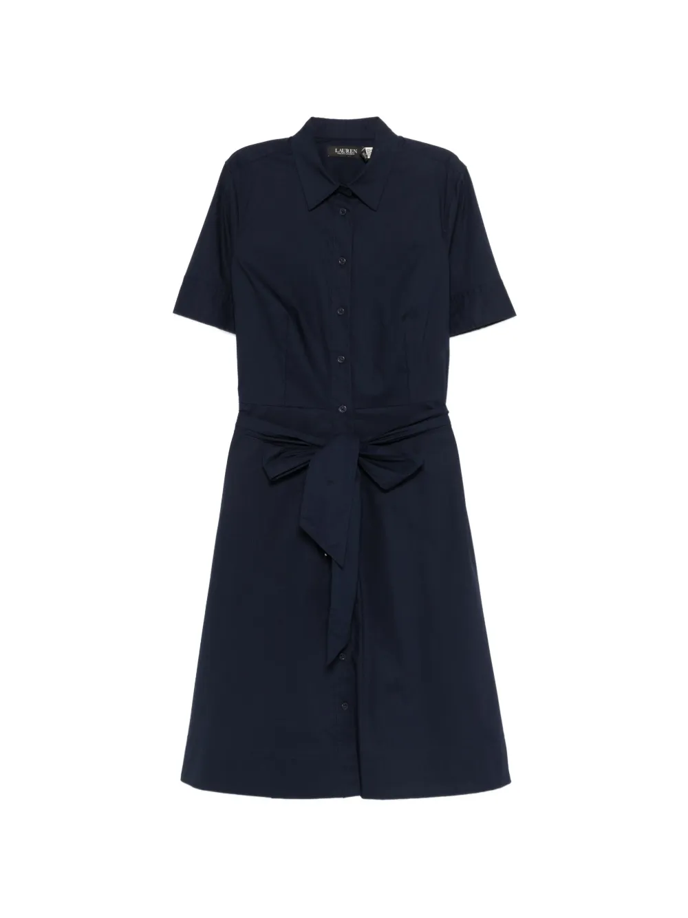 Lauren Ralph Lauren tie-waist shirt midi dress - Blau