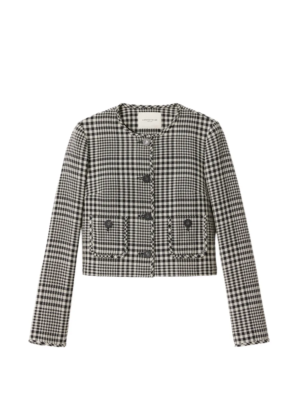 Lafayette 148 plaid pocket jacket - Bianco