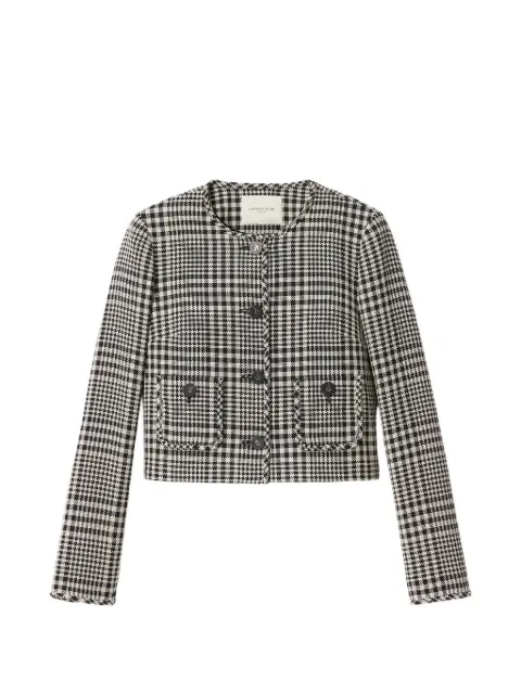 Lafayette 148 plaid pocket jacket