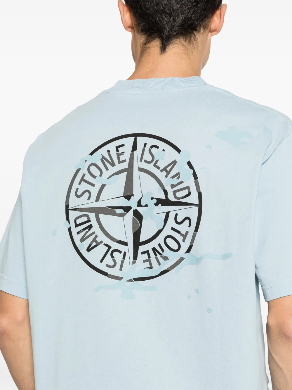 Stone Island 2100001 biologisch katoenen jersey T-shirt Blauw