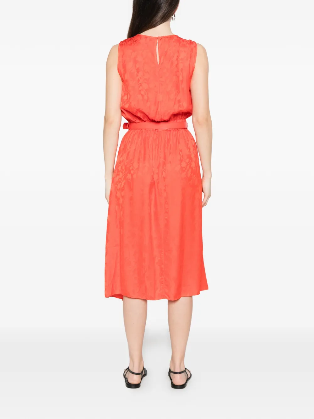 PINKO Caserta midi-jurk met ceintuur Oranje