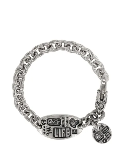 Vivienne Westwood Lancelot engraved-charm bracelet