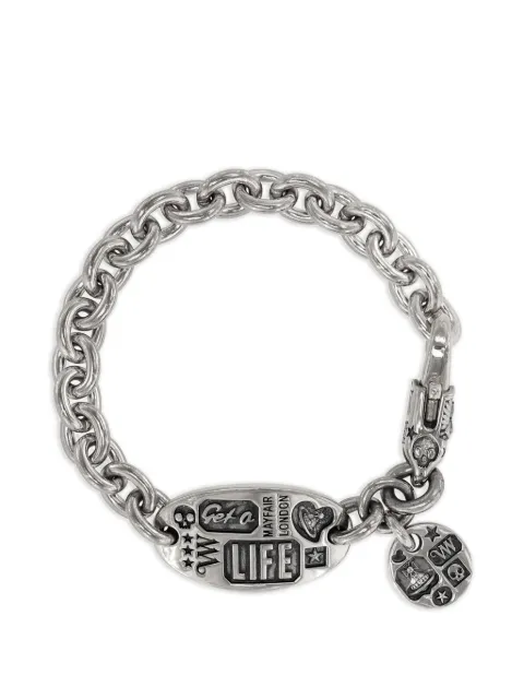 Vivienne Westwood Lancelot engraved-charm bracelet