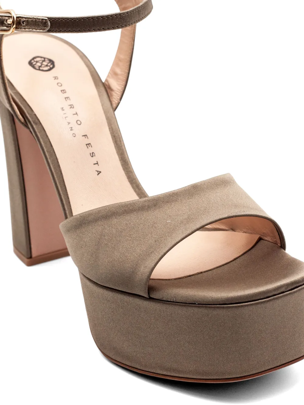 Roberto Festa Sandalen met plateauzool en bandjes Groen