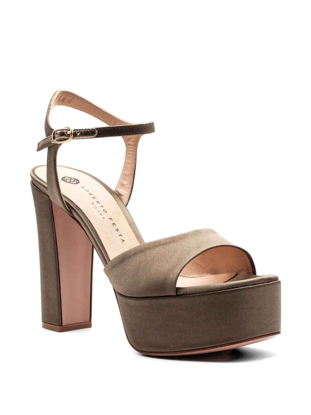 Roberto Festa Sandalen met plateauzool en bandjes Groen