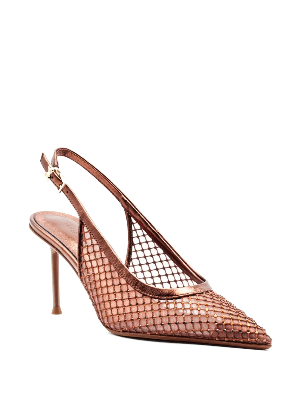 Sergio Levantesi Greta6 verfraaide mesh pumps Bruin
