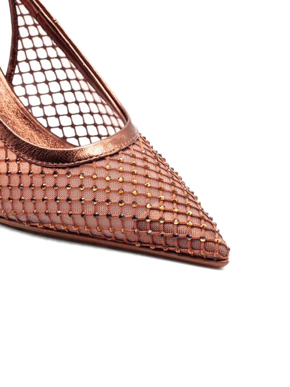 Sergio Levantesi Greta6 verfraaide mesh pumps Bruin