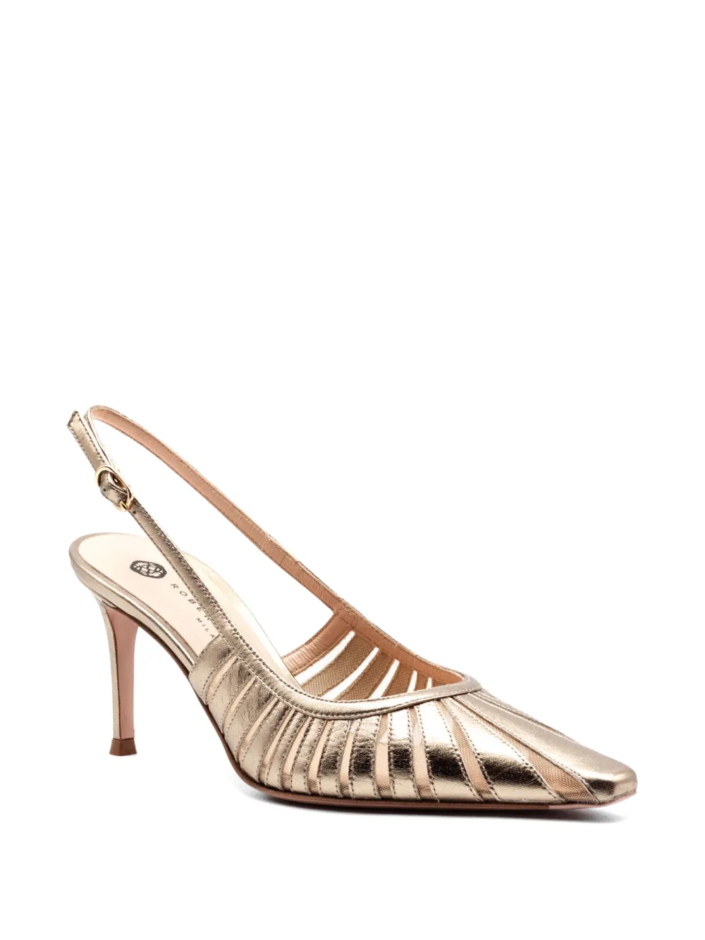 Roberto Festa Uitgesneden slingback pumps Goud