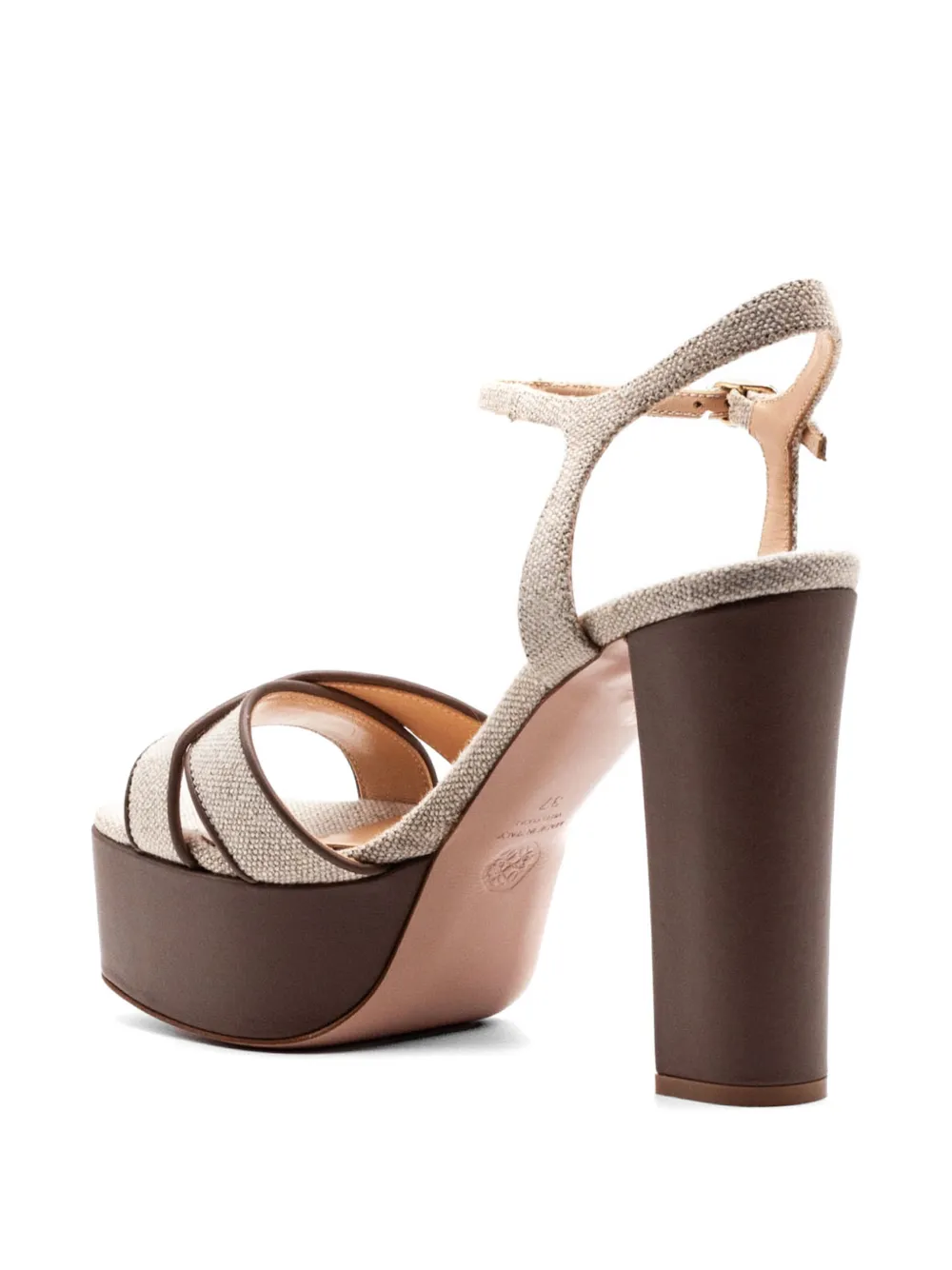 Roberto Festa Sandalen met plateauzool Beige