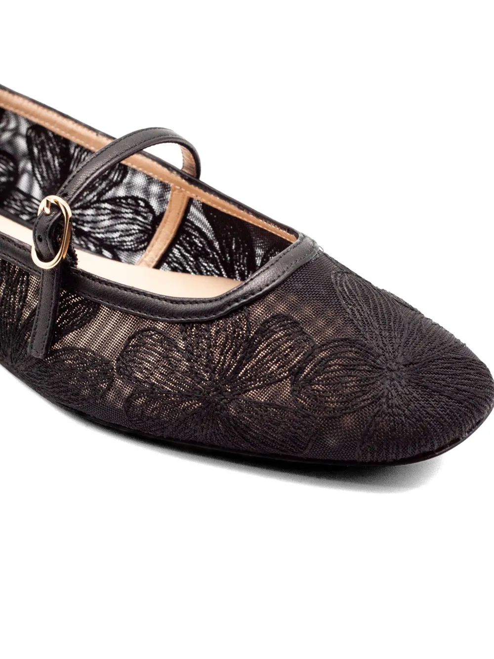 Roberto Festa Ballerina's met bloemenprint Zwart