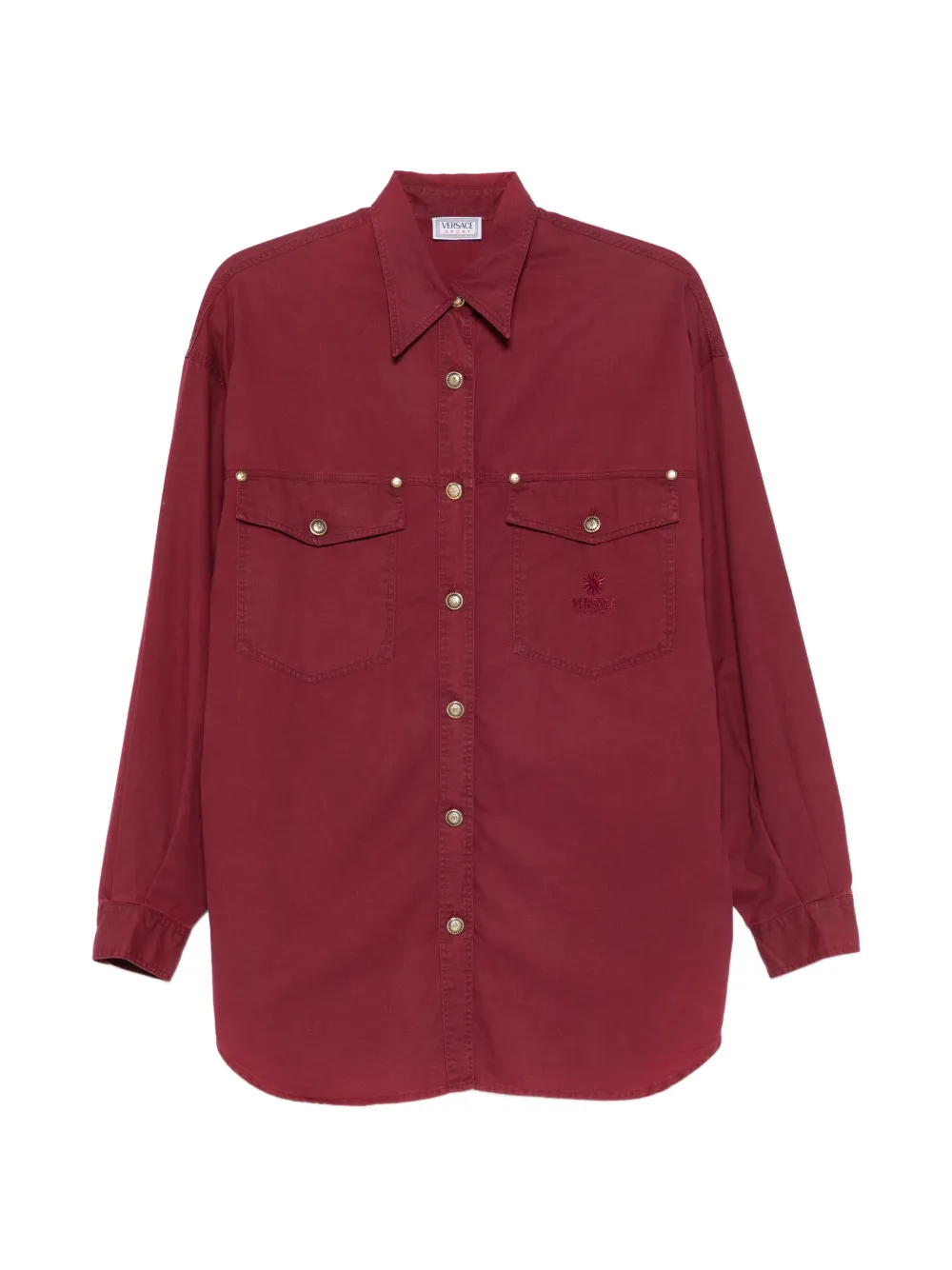 Versace Pre-Owned 1980s button-fastening shirt - Rosso