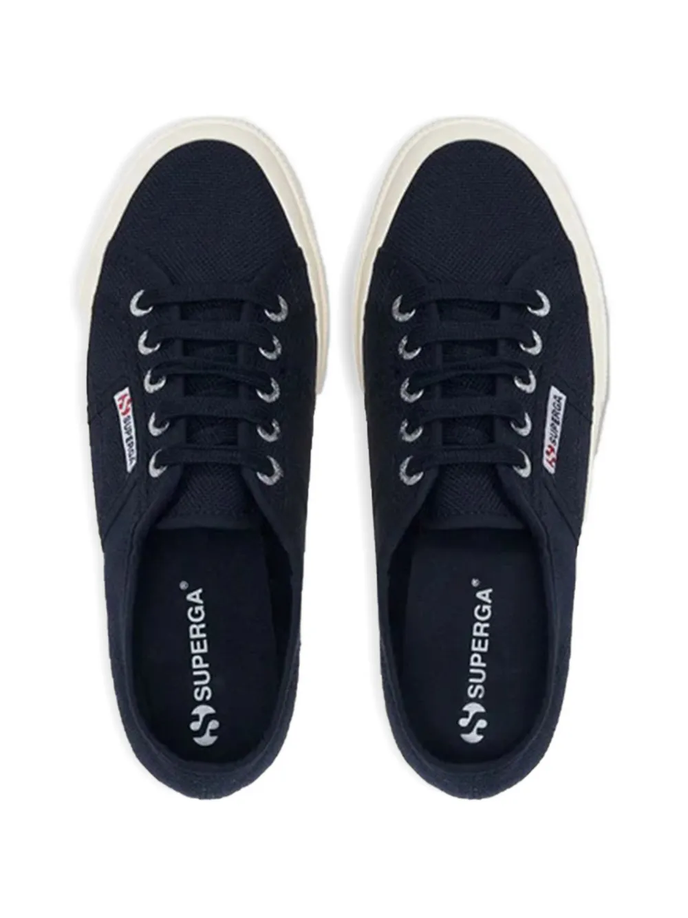 Superga cotton lace-up sneakers Blauw