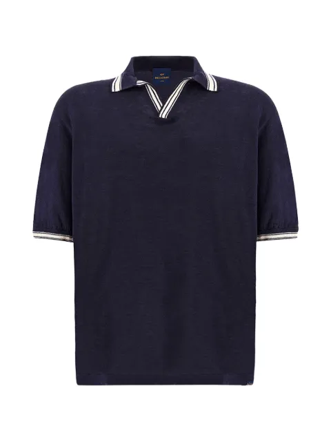 Paul & Shark open-collar linen T-shirt