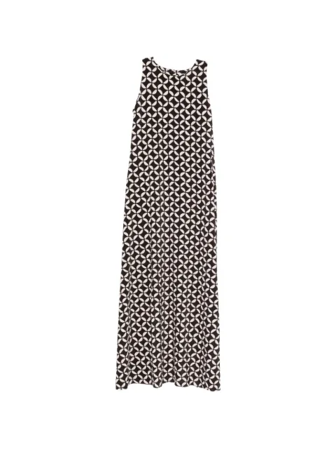 Niu geometric-print sleeveless maxi dress