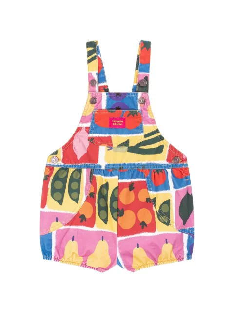Favorite People Trattoria fruit-graphic rompers