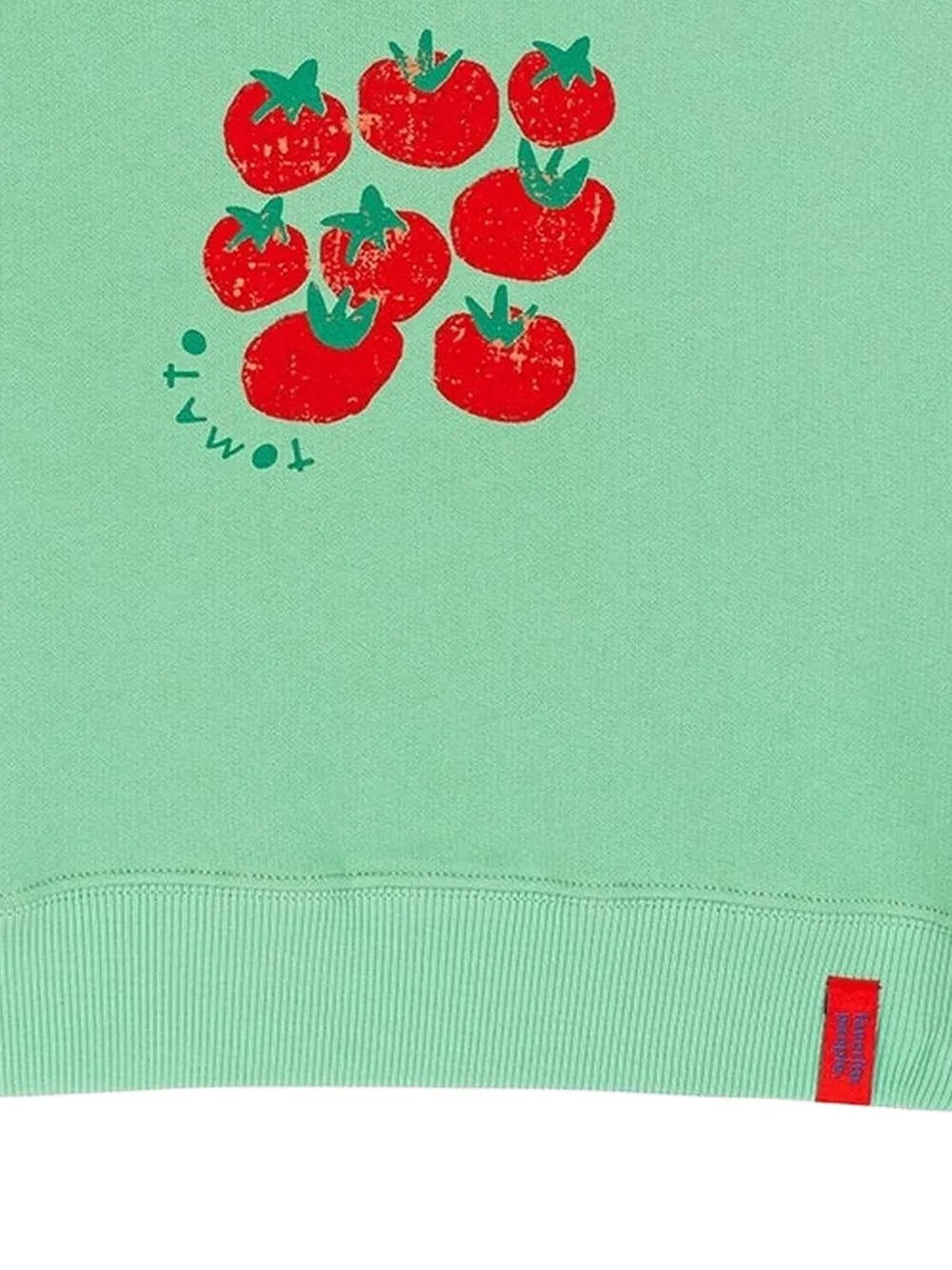 Favorite People Pomodoro sweater met tomatenprint Groen