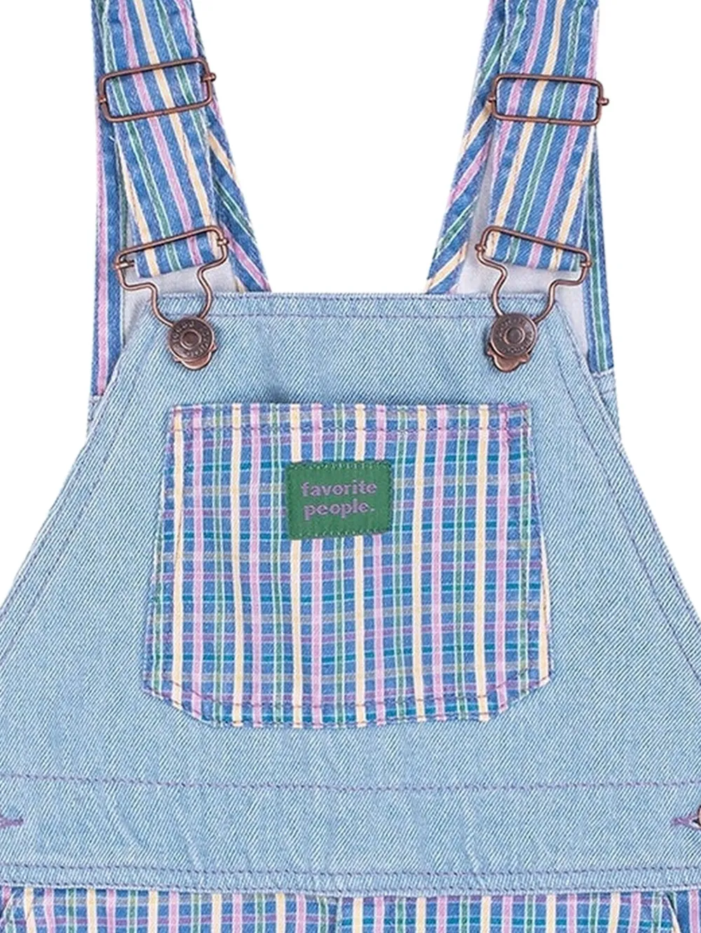 Favorite People Geruite overall Blauw