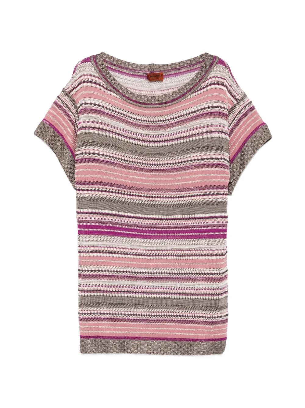 Missoni Pre-Owned 2000s striped open-knit top - Rosa