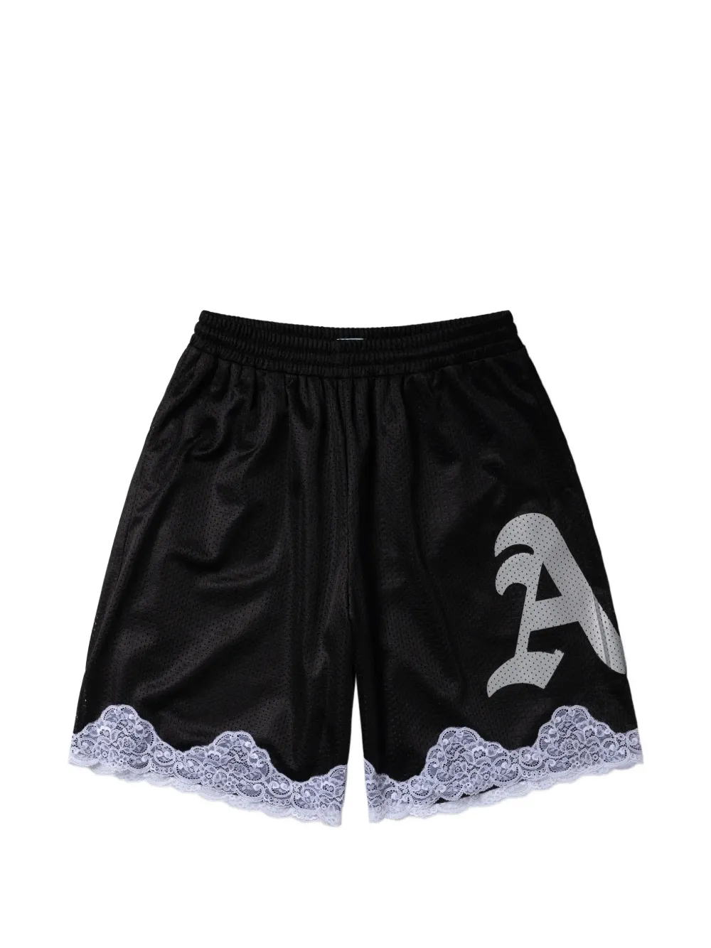 Aries lace-trim airtex shorts - Nero
