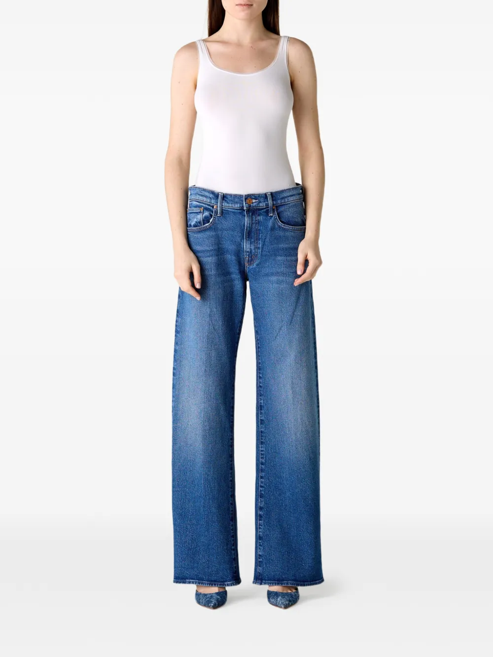 MOTHER Jeans met knopen Blauw