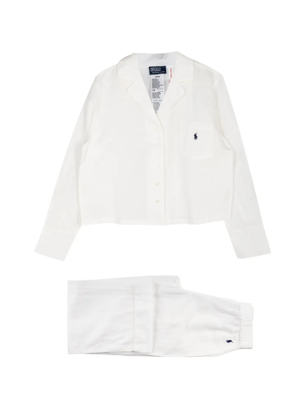 Polo Ralph Lauren long-sleeve pajama set - Bianco