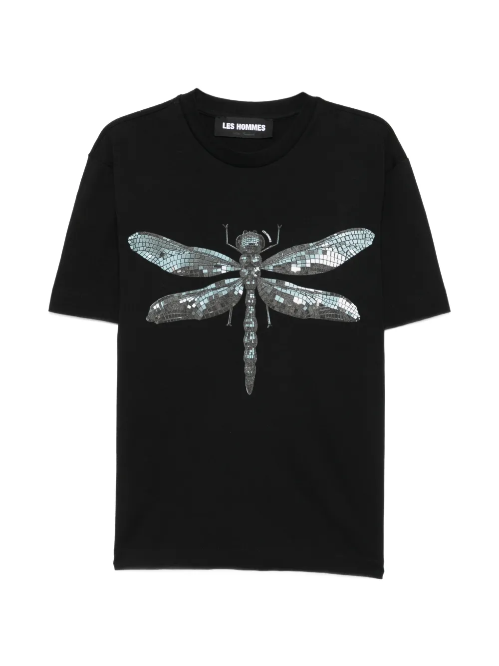 LES HOMMES dragonfly-print T-shirt - Nero