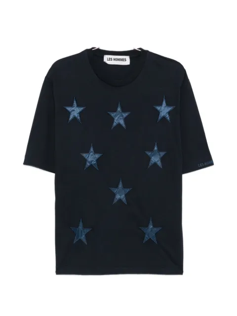 LES HOMMES star-patch T-shirt