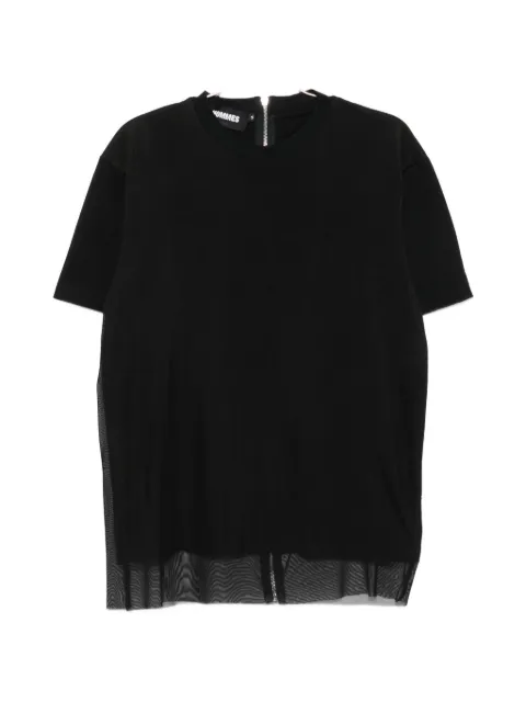 LES HOMMES zip-fastening T-shirt