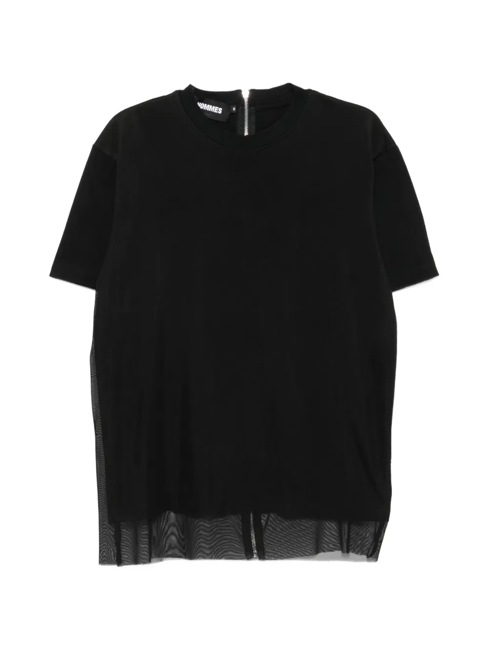 LES HOMMES zip-fastening T-shirt - Nero