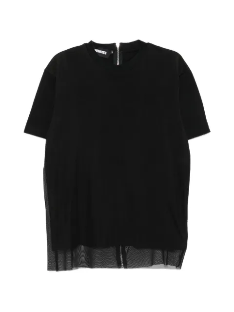 LES HOMMES zip-fastening T-shirt